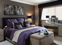 Contemporary bedroom design in period home