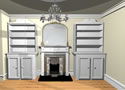 Design including armoire,overmantel and hearth - digital design