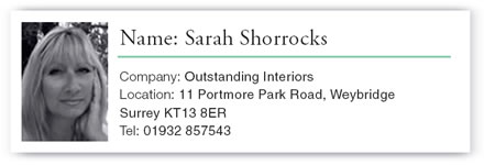 Sarah Shorrocks - Ourstanding Interiors Proprietor