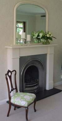 Interior Decor - Mirror, Fireplace & Chair